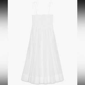 Zara Collection NWT White Lace Cotton Spaghetti Strap Maxi Dress - Women’s